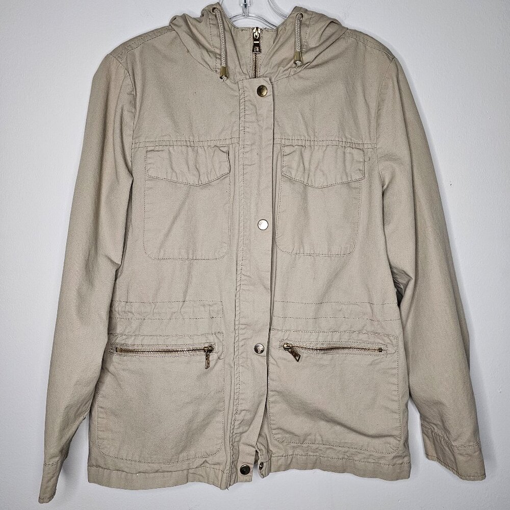 dELiA*s Cream Tan Utility Jacket with Collared Design